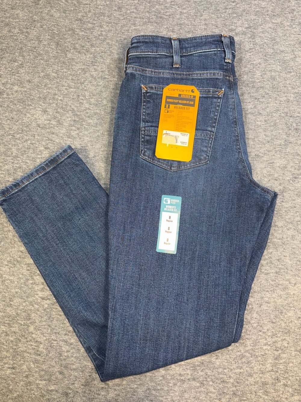 Carhartt Women's Rugged Flex Relaxed Fit Jeans Size 8 Regular BD5383-W